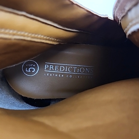 Predictions Collection Tan Suede Leather Fringed Heeled Boot Westen Style Sz 5.5 - Picture 14 of 16